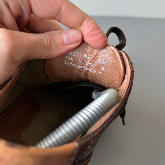 Vintage Brown Leather Clarks Square Toe Lace Up Dress Shoes main image 7